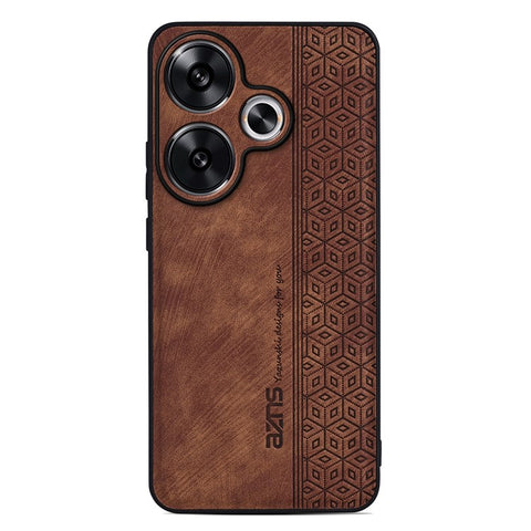 AZNS For Xiaomi Redmi Turbo 3 5G / Poco F6 5G Case PU Leather Coated TPU Imprinted Phone Cover