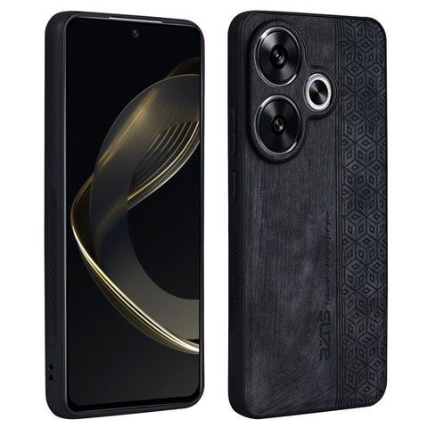 AZNS For Xiaomi Redmi Turbo 3 5G / Poco F6 5G Case PU Leather Coated TPU Imprinted Phone Cover