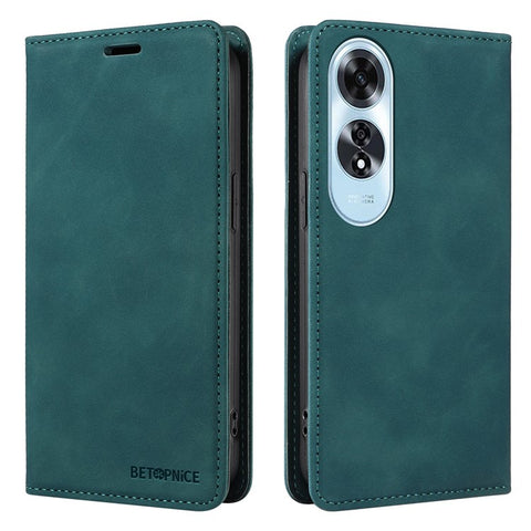 BETOPNICE 003 For Oppo A60 4G Case PU Leather Magnetic Auto-absorbed Phone Cover RFID Blocking Protection