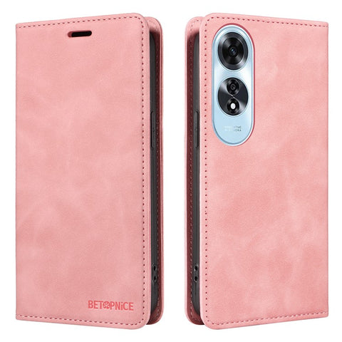 BETOPNICE 003 For Oppo A60 4G Case PU Leather Magnetic Auto-absorbed Phone Cover RFID Blocking Protection