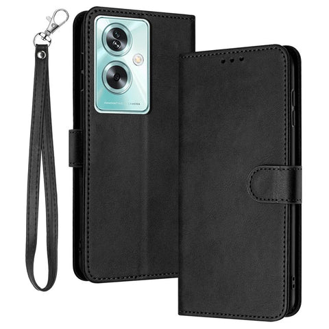 For OnePlus Nord N30 SE 5G / Oppo A79 5G / A2 5G PU Leather Case Folding Stand Wallet Anti-Fall Phone Cover