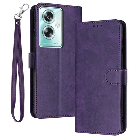 For OnePlus Nord N30 SE 5G / Oppo A79 5G / A2 5G PU Leather Case Folding Stand Wallet Anti-Fall Phone Cover