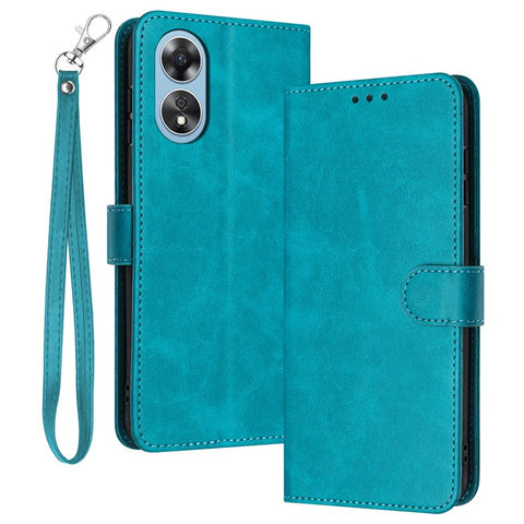 For Oppo A58 5G / A78 5G / A58x 5G / A1x 5G / A1 Vitality Edition / A2x 5G Leather Wallet Cell Phone Stand Case with Strap