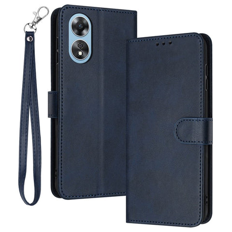 For Oppo A58 5G / A78 5G / A58x 5G / A1x 5G / A1 Vitality Edition / A2x 5G Leather Wallet Cell Phone Stand Case with Strap