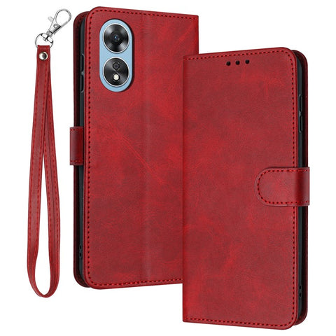 For Oppo A58 5G / A78 5G / A58x 5G / A1x 5G / A1 Vitality Edition / A2x 5G Leather Wallet Cell Phone Stand Case with Strap