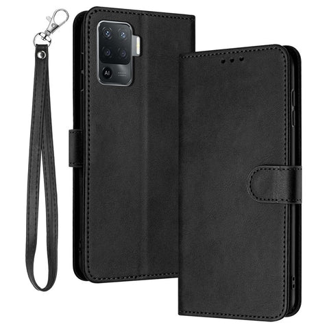 For Oppo F19 Pro / F19 Pro+ 5G / A94 5G / A94 / Reno5 Lite / A95 5G / Reno6 Z / Reno5 Z / Reno5 F Case Leather Phone Wallet Cover