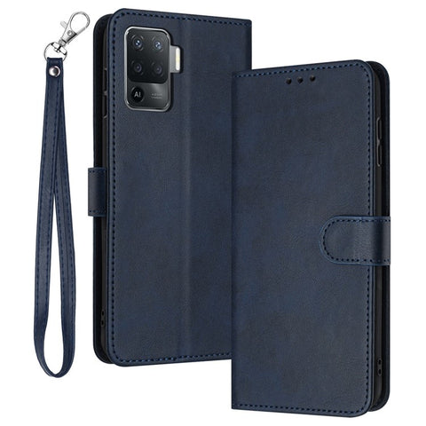 For Oppo F19 Pro / F19 Pro+ 5G / A94 5G / A94 / Reno5 Lite / A95 5G / Reno6 Z / Reno5 Z / Reno5 F Case Leather Phone Wallet Cover