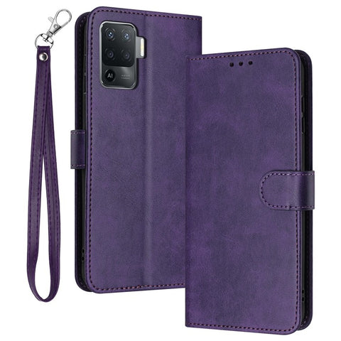 For Oppo F19 Pro / F19 Pro+ 5G / A94 5G / A94 / Reno5 Lite / A95 5G / Reno6 Z / Reno5 Z / Reno5 F Case Leather Phone Wallet Cover