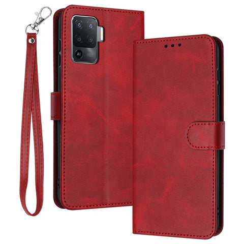 For Oppo F19 Pro / F19 Pro+ 5G / A94 5G / A94 / Reno5 Lite / A95 5G / Reno6 Z / Reno5 Z / Reno5 F Case Leather Phone Wallet Cover