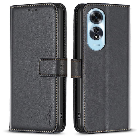 BINFEN COLOR BF17 For Oppo A60 4G Case Leather Wallet Cover Mobile Accessories