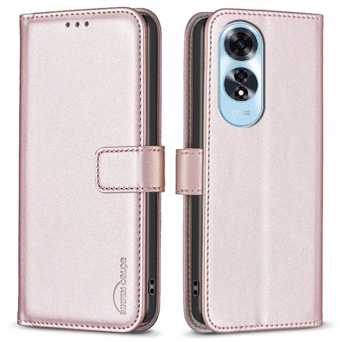 BINFEN COLOR BF17 For Oppo A60 4G Case Leather Wallet Cover Mobile Accessories