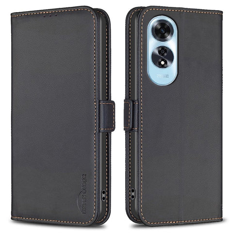 BINFEN COLOR BF31 For Oppo A60 4G Stand Case PU Leather Folio Phone Cover with Wallet