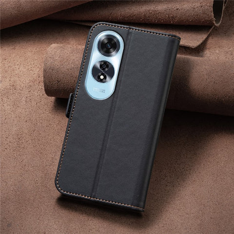 BINFEN COLOR BF31 For Oppo A60 4G Stand Case PU Leather Folio Phone Cover with Wallet