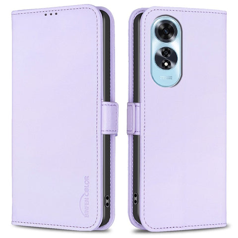 BINFEN COLOR BF31 For Oppo A60 4G Stand Case PU Leather Folio Phone Cover with Wallet