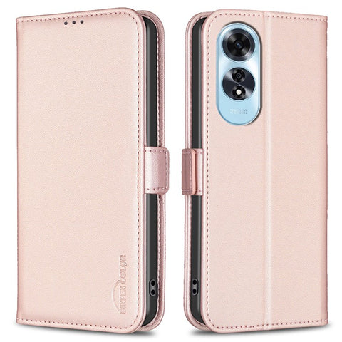 BINFEN COLOR BF31 For Oppo A60 4G Stand Case PU Leather Folio Phone Cover with Wallet