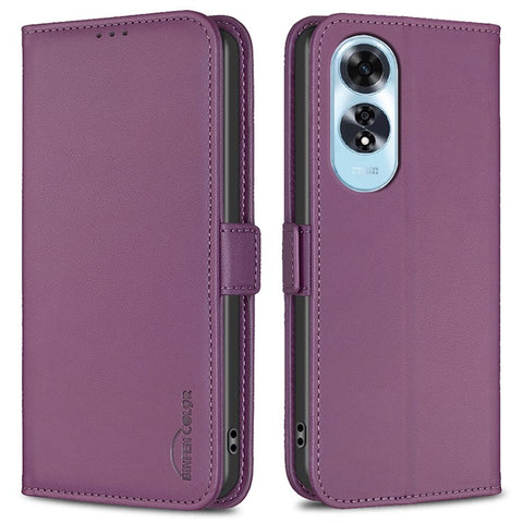 BINFEN COLOR BF31 For Oppo A60 4G Stand Case PU Leather Folio Phone Cover with Wallet