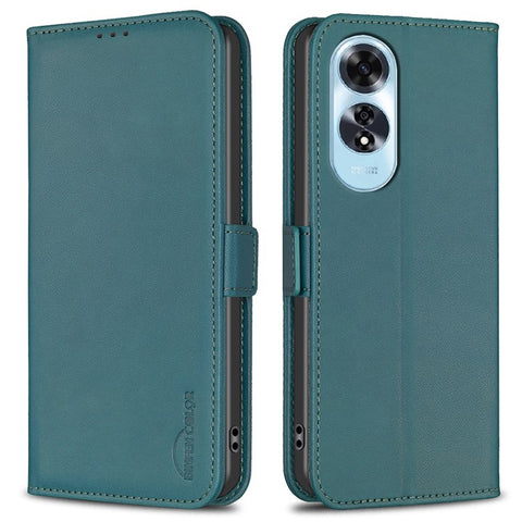 BINFEN COLOR BF31 For Oppo A60 4G Stand Case PU Leather Folio Phone Cover with Wallet