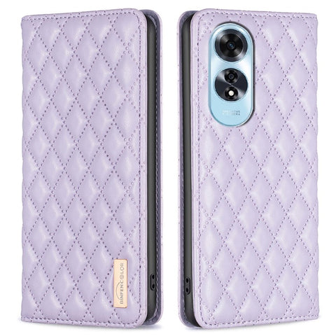 BINFEN COLOR BF Style-16 For Oppo A60 4G Case Magnetic Closure Imprinting Leather Phone Cover