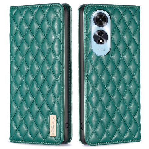 BINFEN COLOR BF Style-16 For Oppo A60 4G Case Magnetic Closure Imprinting Leather Phone Cover