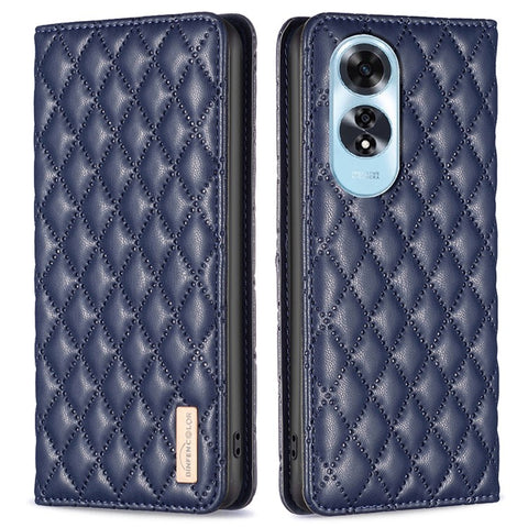 BINFEN COLOR BF Style-16 For Oppo A60 4G Case Magnetic Closure Imprinting Leather Phone Cover