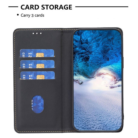 BINFEN COLOR BF18 For Oppo A60 4G Cell Phone Case Magnetic PU Leather Phone Cover with Card Slots