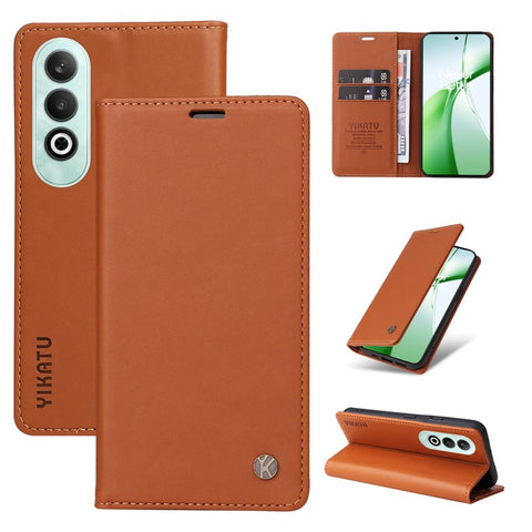 YIKATU YK-001 For OnePlus Nord CE4 5G Case Strong Magnetic Closure PU Leather Wallet Cover