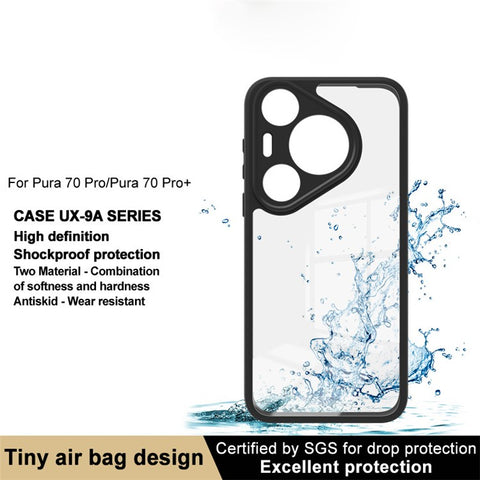 IMAK UX-9A Series for Huawei Pura 70 Pro / Pura 70 Pro+ Clear Case TPU+PC Phone Cover