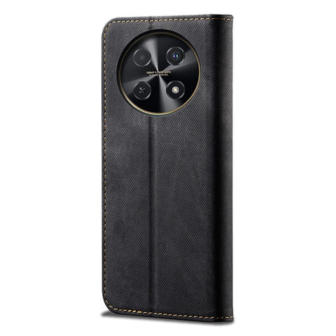 For Huawei nova 2i / Enjoy 70 Pro Leather Case Wallet Phone Cover Jeans Cloth Texture