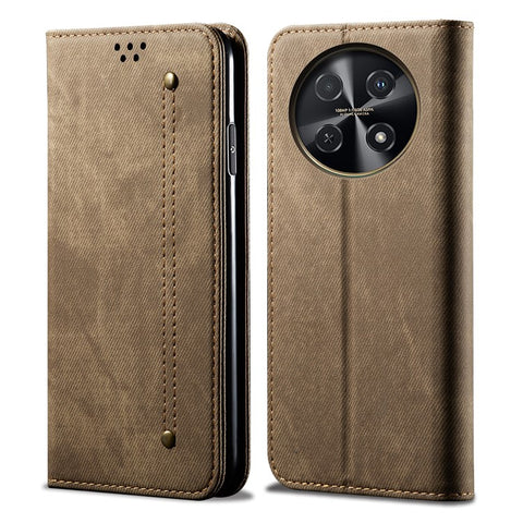 For Huawei nova 2i / Enjoy 70 Pro Leather Case Wallet Phone Cover Jeans Cloth Texture