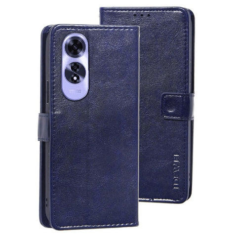IDEWEI For Oppo A60 4G Case Wallet Leather Crazy Horse Texture Phone Cover