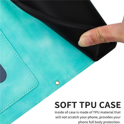 For Oppo Reno 9A Card Slot Case Flower Pattern PU Leather Flip Phone Cover