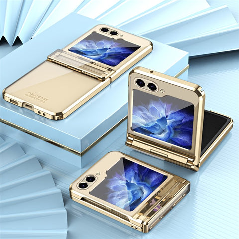 For Samsung Galaxy Z Flip7 FE 5G / Z Flip6 5G / Z Flip5 5G Case Electroplating Hard PC Folding Phone Cover