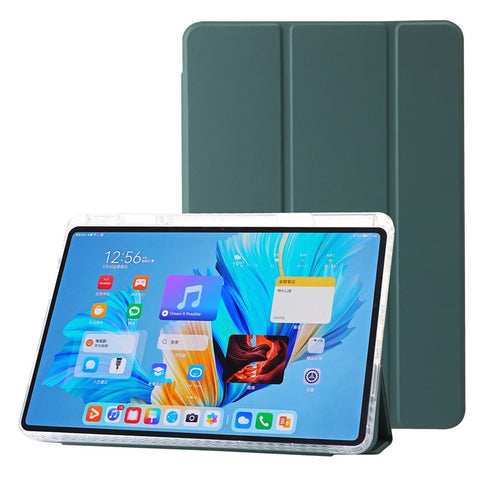 For Huawei MatePad 11.5 S (2025) / MatePad 11.5 S (2024) Case Tri-fold Stand PU Leather+TPU+Clear Acrylic Tablet Cover