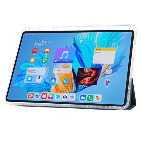 For Huawei MatePad 11.5 S (2025) / MatePad 11.5 S (2024) Case Tri-fold Stand PU Leather+TPU+Clear Acrylic Tablet Cover