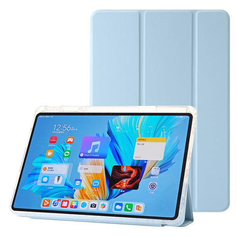 For Huawei MatePad 11.5 S (2025) / MatePad 11.5 S (2024) Case Tri-fold Stand PU Leather+TPU+Clear Acrylic Tablet Cover
