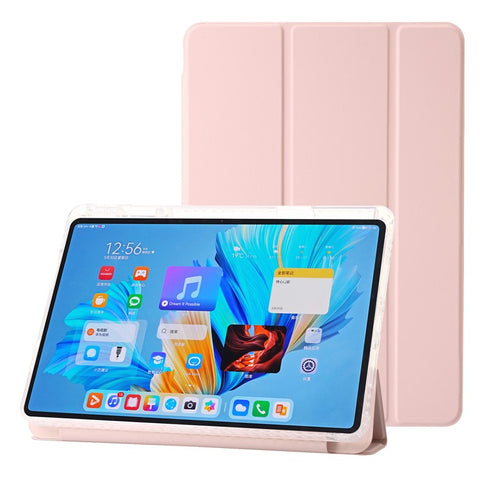 For Huawei MatePad 11.5 S (2025) / MatePad 11.5 S (2024) Case Tri-fold Stand PU Leather+TPU+Clear Acrylic Tablet Cover