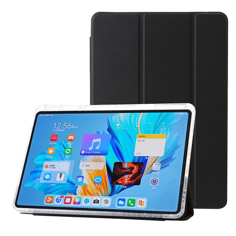 For Huawei MatePad 11.5 S (2025) / MatePad 11.5 S (2024) Case Tri-fold Stand PU Leather+TPU+Clear Acrylic Tablet Cover
