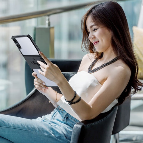 XUNDD For Xiaomi Redmi Pad Pro / Redmi Pad Pro 5G / Poco Pad Case TPU + PC Tablet Cover with Leather Kickstand