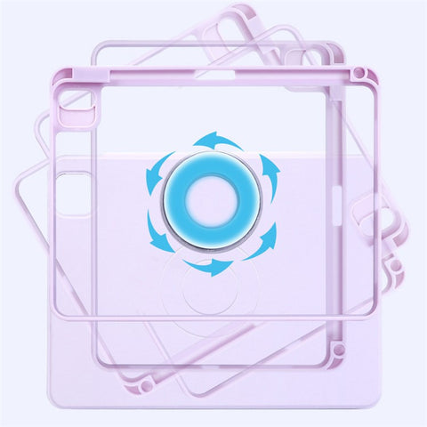 For iPad Air 13 (2026) / (2025) / (2024) Case PC+TPU+Leather Detachable Tablet Cover with Stand