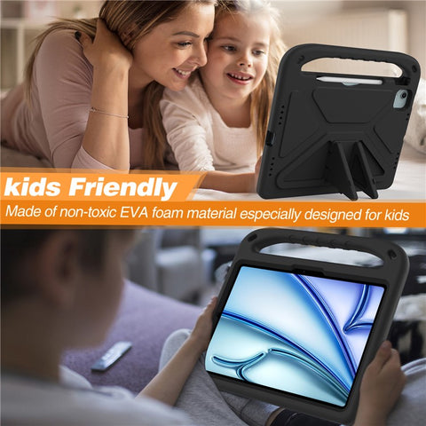 For iPad Air 11 (2026) / (2025) / (2024) / Pro 11 (2025) / 11 (2024) Case Hand Grip Kickstand Tablet EVA Cover