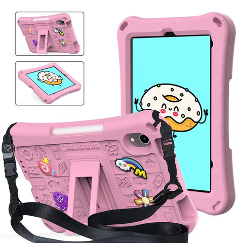 For iPad mini (2024) / mini (2021) Case EVA Tablet Kickstand Cover with Shoulder Strap