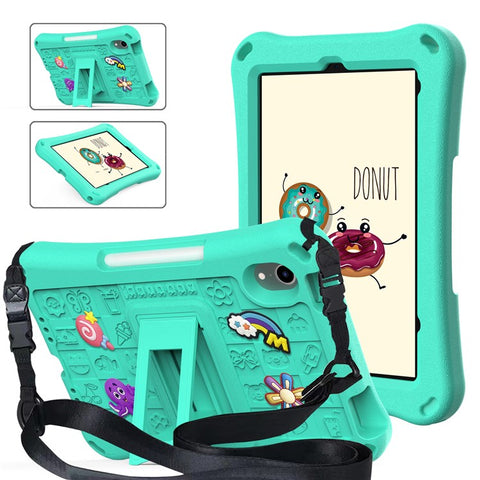 For iPad mini (2024) / mini (2021) Case EVA Tablet Kickstand Cover with Shoulder Strap