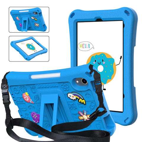 For iPad mini (2024) / mini (2021) Case EVA Tablet Kickstand Cover with Shoulder Strap