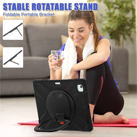 For iPad Air 13 (2026) / (2025) / (2024) / Pro 12.9 (2022) / (2021) / (2020) / (2018) Case TPU+PC+Silicone Tablet Cover Kickstand