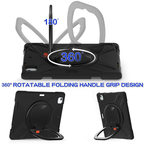 For iPad Air 13 (2026) / (2025) / (2024) / Pro 12.9 (2022) / (2021) / (2020) / (2018) Case TPU+PC+Silicone Tablet Cover Kickstand