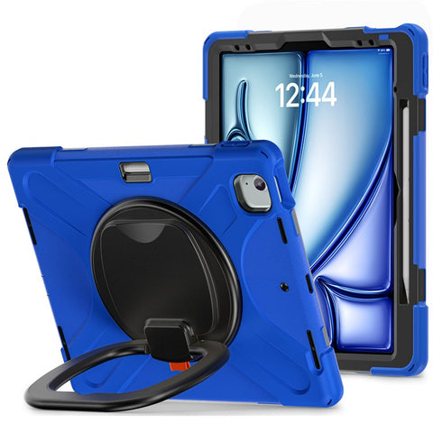 For iPad Air 13 (2026) / (2025) / (2024) / Pro 12.9 (2022) / (2021) / (2020) / (2018) Case TPU+PC+Silicone Tablet Cover Kickstand