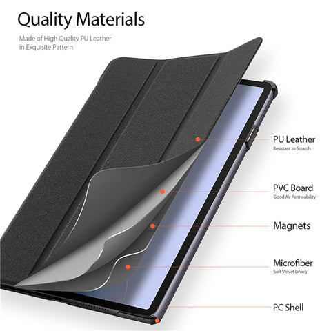 DUX DUCIS Domo Series for Huawei MatePad 11.5 S (2024) Tablet Case Tri-Fold Stand Leather Shell