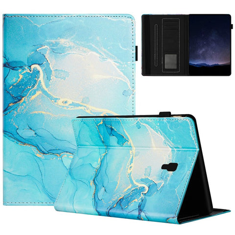 For Samsung Galaxy Tab A 10.5 (2018) T590 T595 Case Smart Leather Cover Multi-Angle Stand Marble Pattern