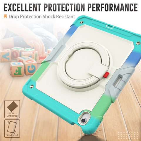 For iPad Air 13 (2025) / (2024) Kickstand Case PC+Silicone Tablet Cover with Strap