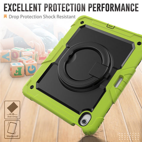 For iPad Air 13 (2026) / (2025) / (2024) Case PC+Silicone Tablet Cover with Kickstand, Strap